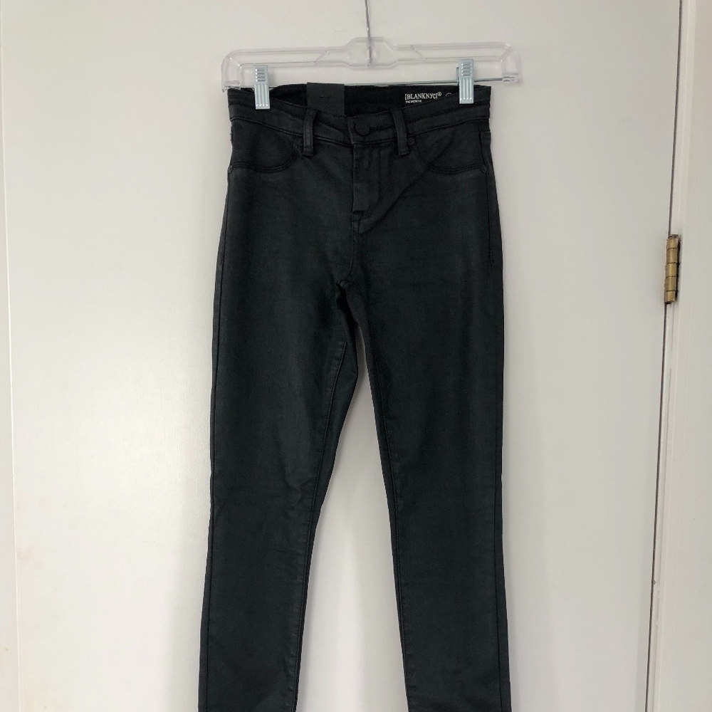 BLANK NYC METALLIC COATED DENIM
